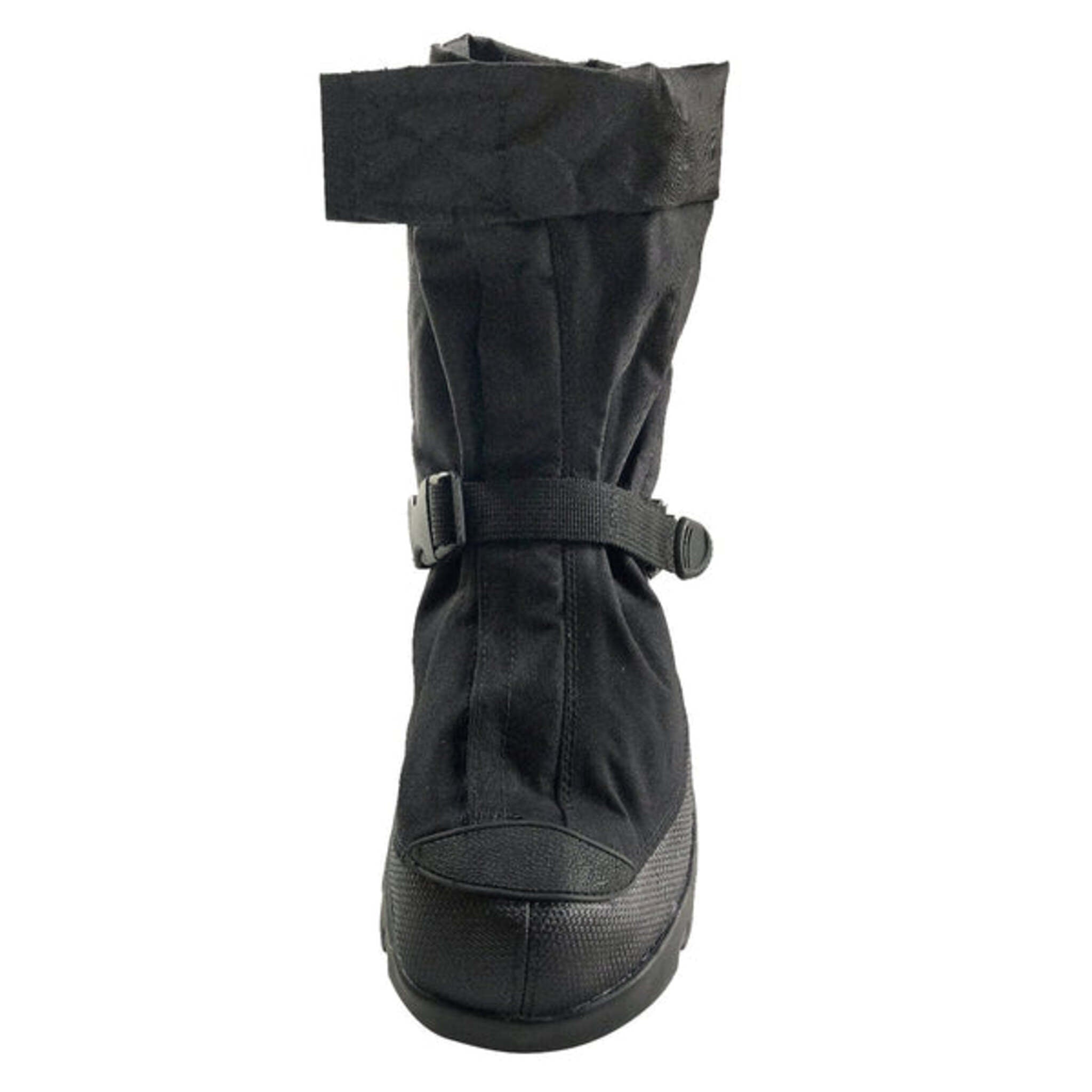 Front view waterproof NEOS Voyager overshoes with adjustable buckle closure system