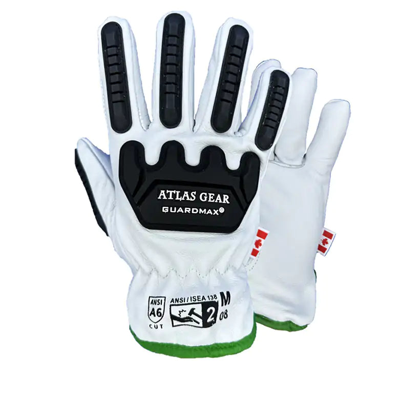 Atlas GuardMax® 801 Leather Impact Gloves - Cut Level A6