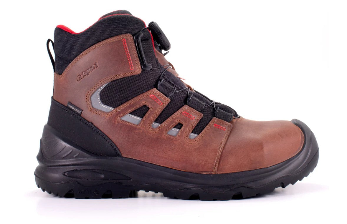 Grisport BOA Boston 6 brown work boot side profile