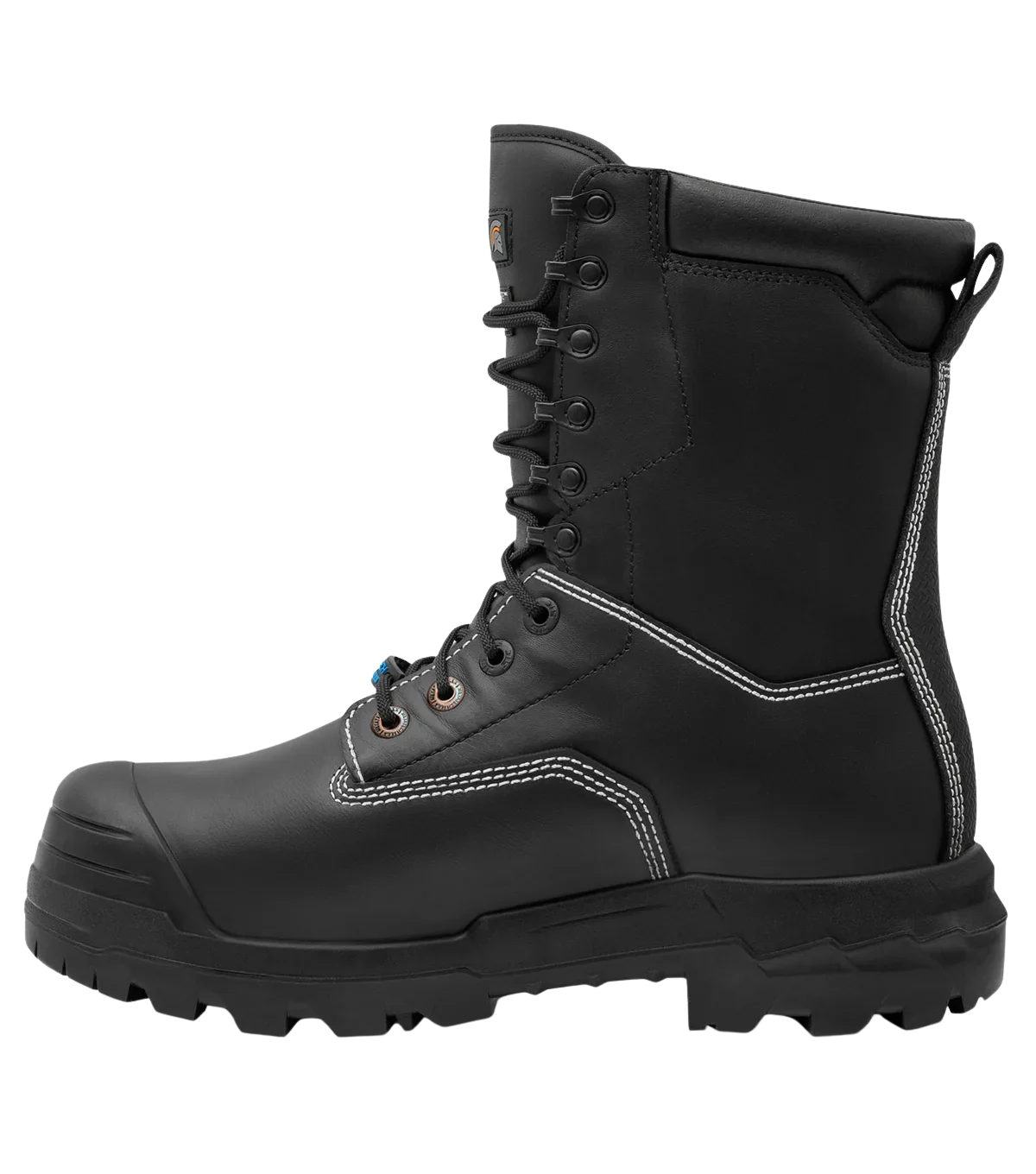 Right side view of Hardrock Flex black 10-inch leather work boot