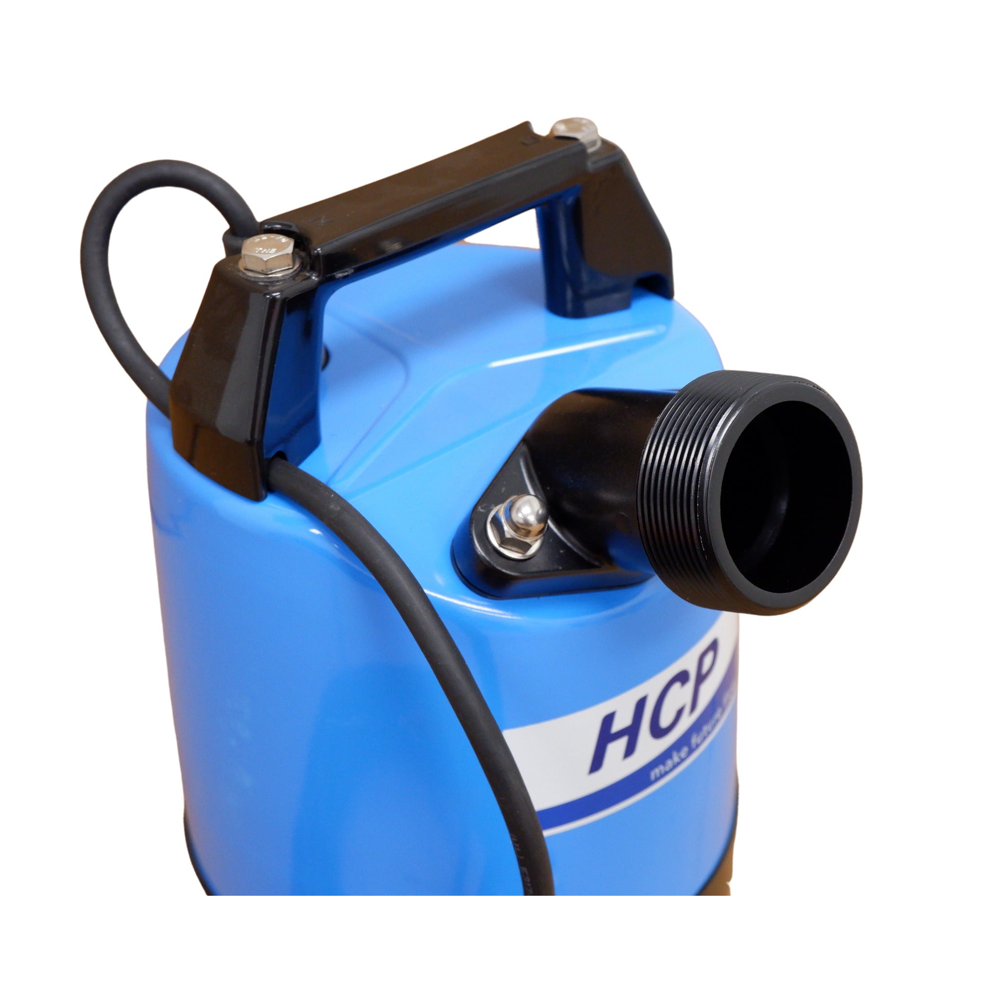 Side view of HCP GD-400 submersible pump highlighting adjustable discharge connection