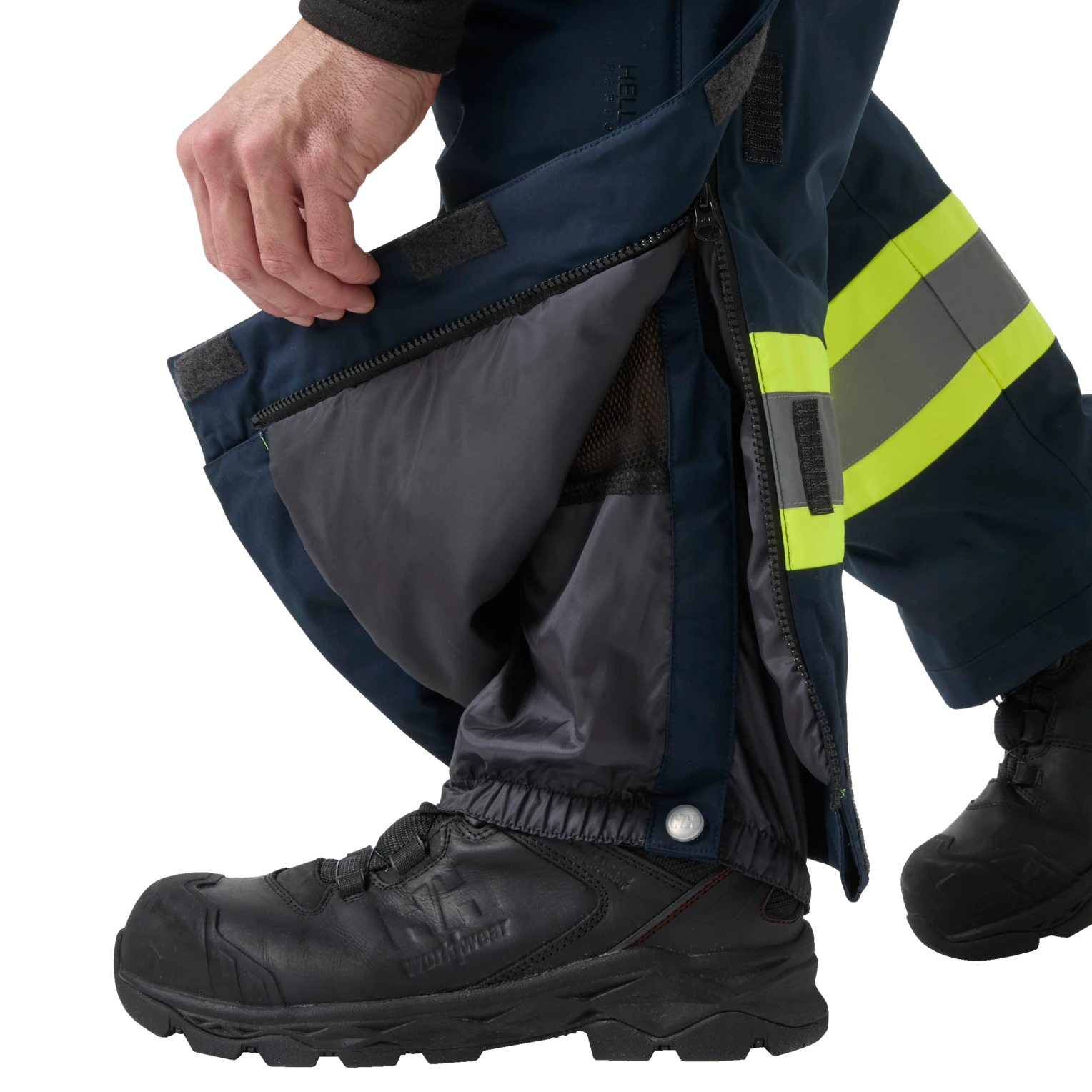 Boot gaiter detail on Helly Hansen Alna Tundra bib