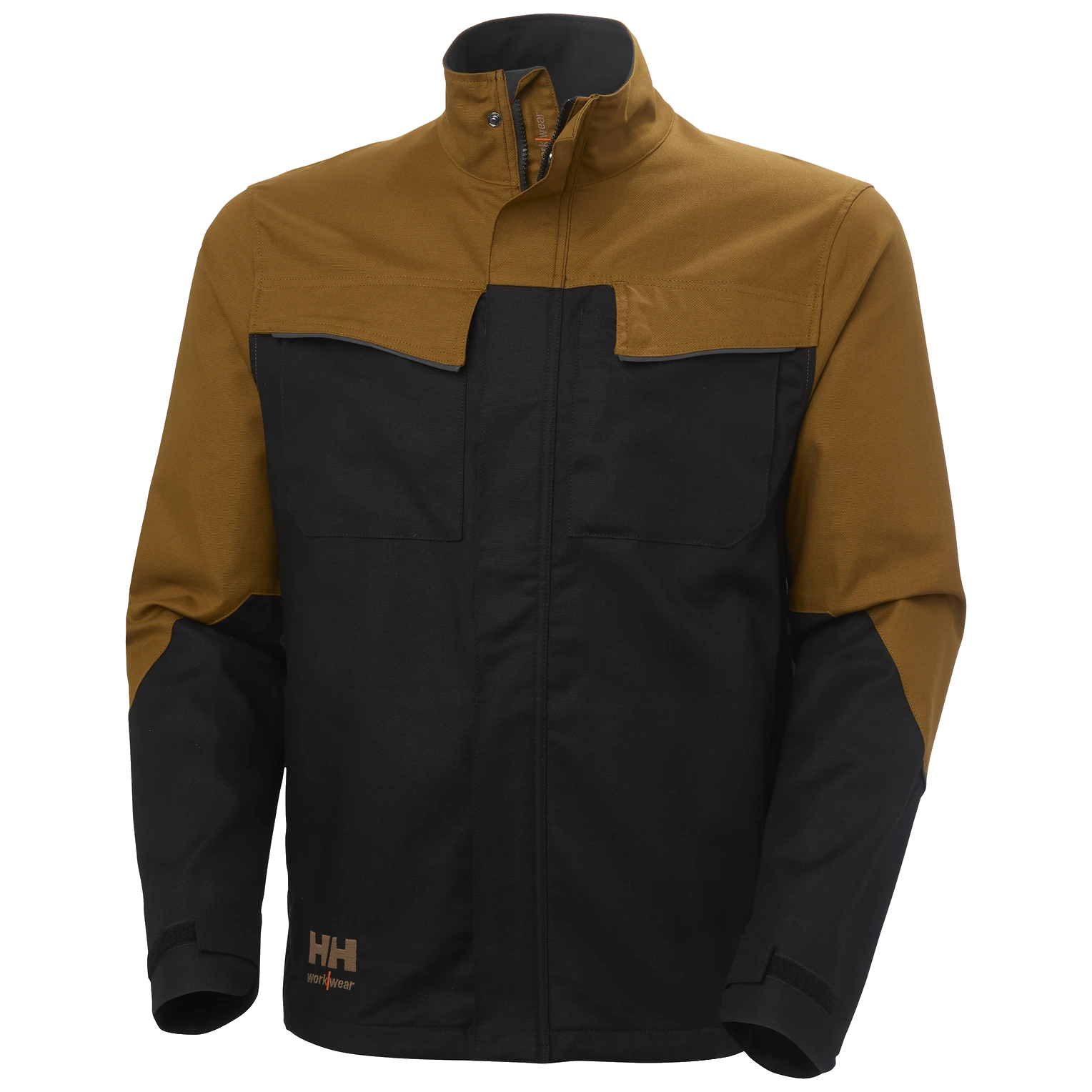 Helly Hansen Oxford 2.0 brown black work jacket front view