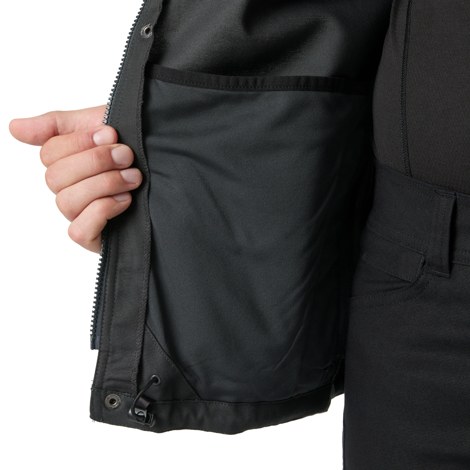 Inside lining of Helly Hansen Oxford black work jacket