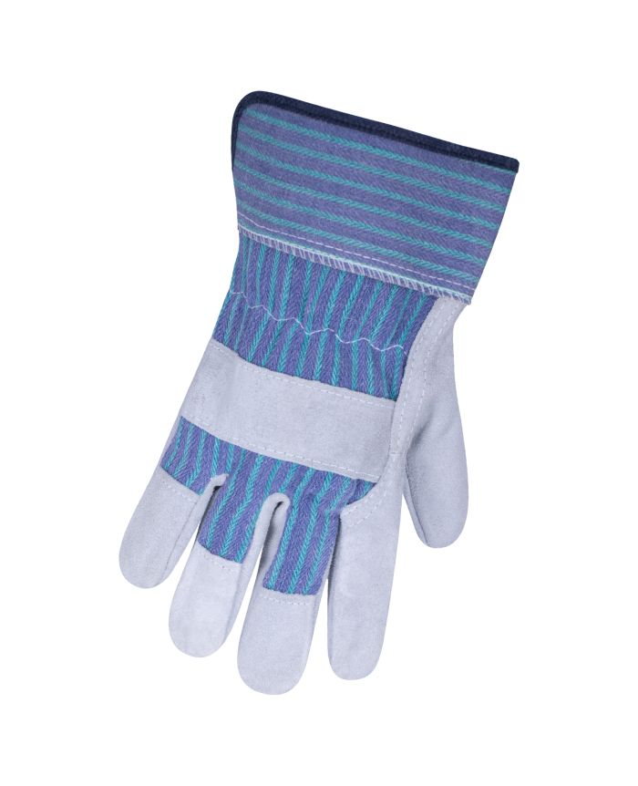 Horizon Deluxe Cowsplit Palm Lined Work Gloves – Durable, Comfortable Lining, Elastic, Rubberized Cuff, Puncture Resistant, Ideal for Construction