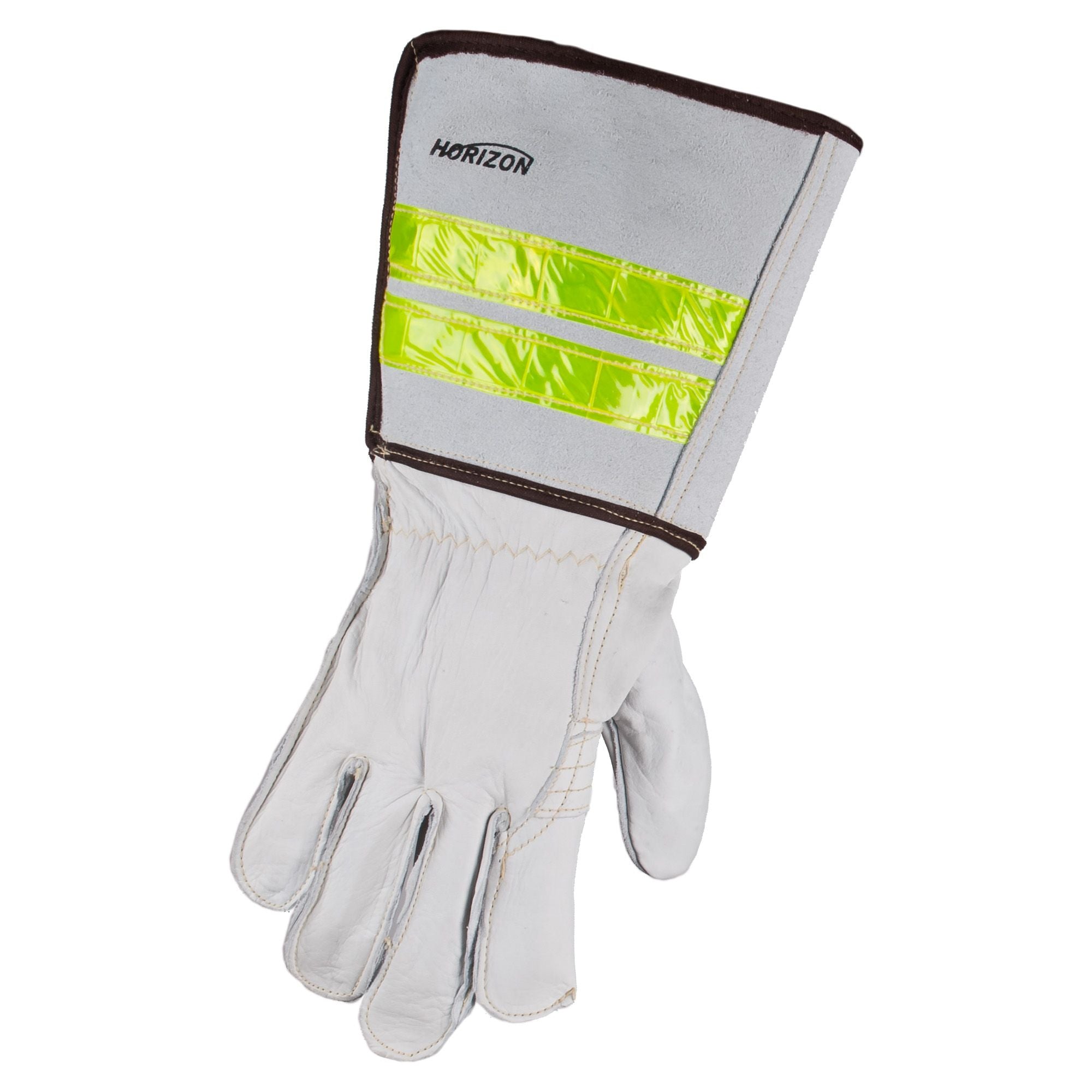 Horizon Linesman Leather Work Gloves with Hi-Vis Cuff