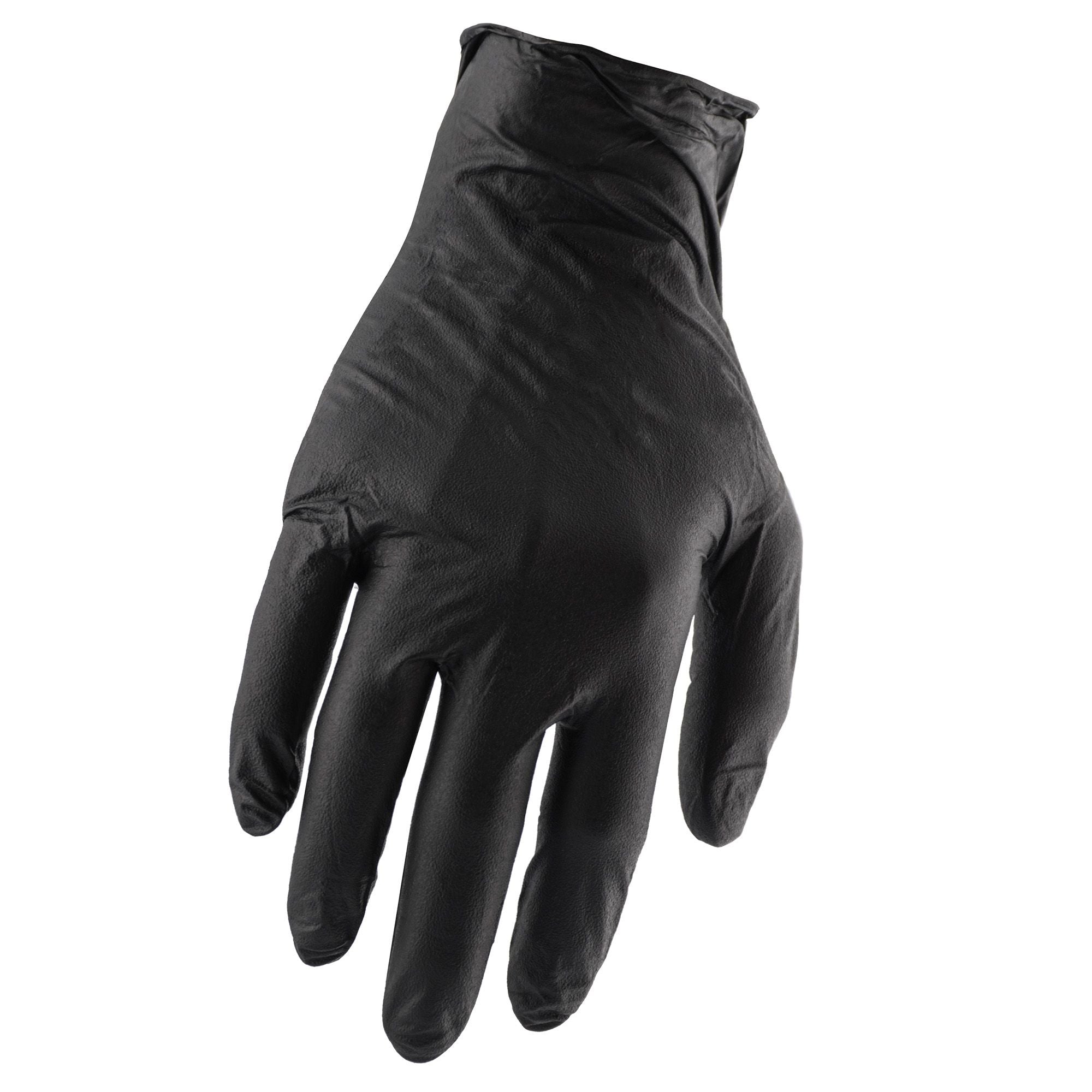 Horizon Black Extra Strong 6-mil Nitrile Disposable Powder-Free Work Gloves - Box of 100