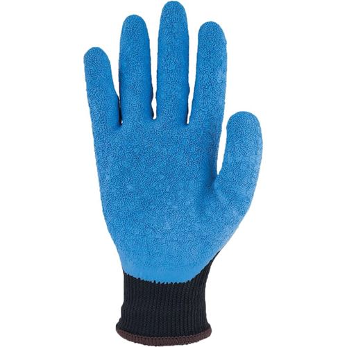 Horizon Blue Latex Crinkle Palm Work Gloves with Poly/Cotton Shell