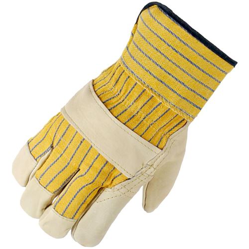 Horizon Cowhide Patch Palm Work Gloves with Rubberized Safety Cuff