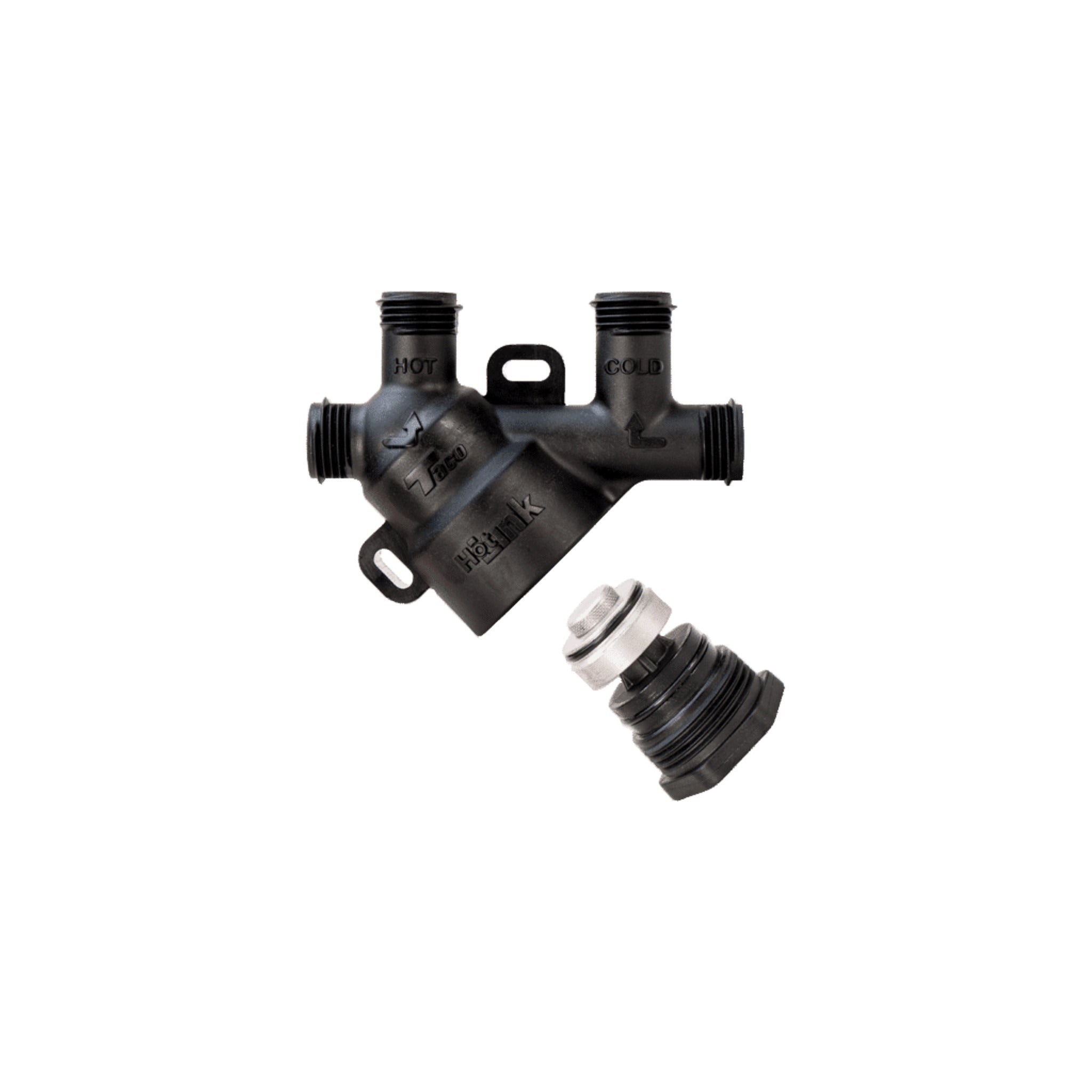 Hot water recirculation system fittings valves and connectors for installation
