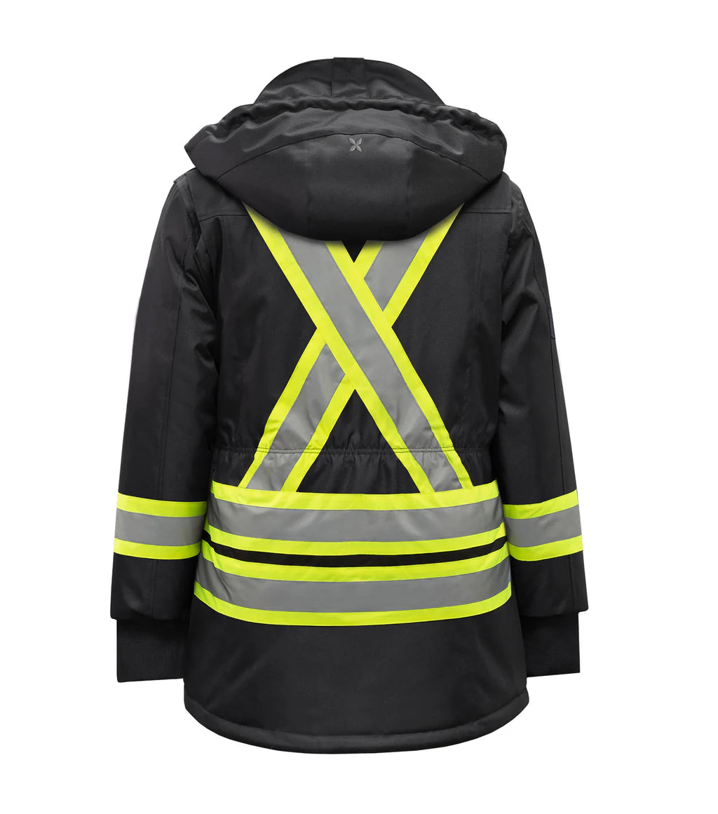 P&F PF400 Women’s Waterproof Winter Coat – Insulated 600D Oxford Fabric with 3M Reflective Stripes, Sealed Seams & Polar Lined Warmth | Sizes XS-XL