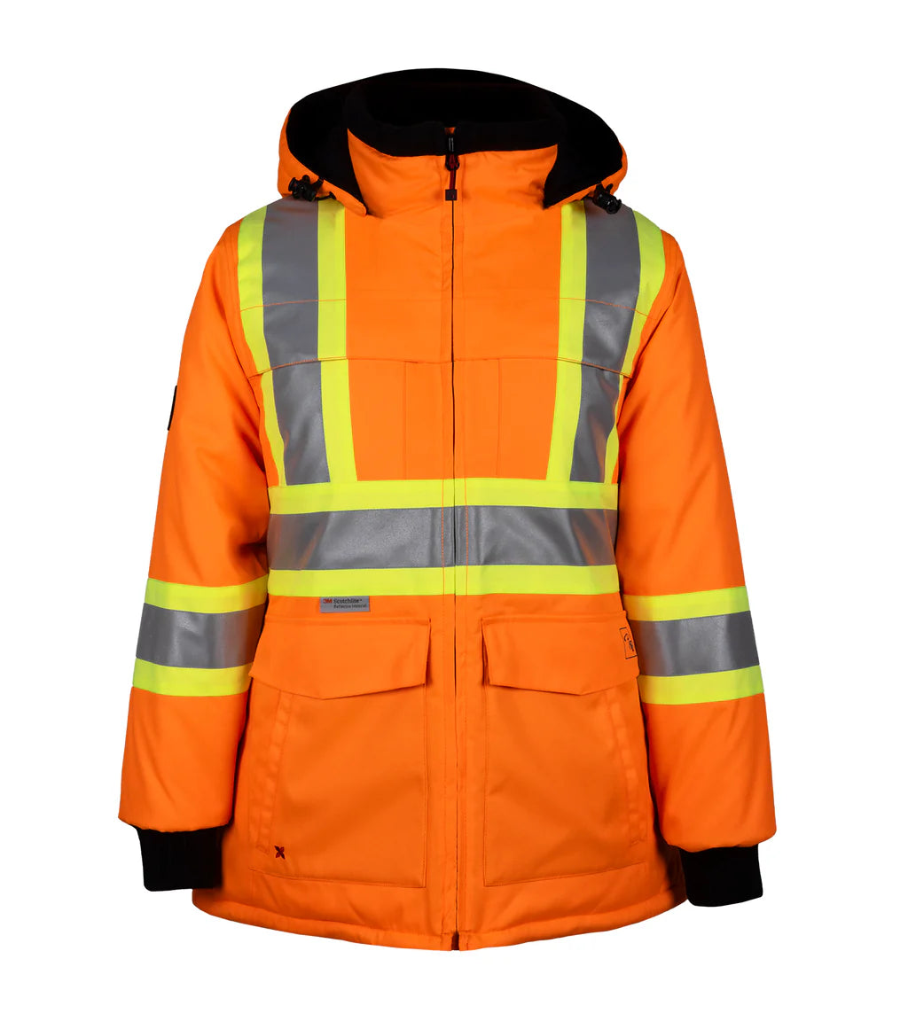 P&F PF400 Women’s Waterproof Winter Coat – Insulated 600D Oxford Fabric with 3M Reflective Stripes, Sealed Seams & Polar Lined Warmth | Sizes XS-XL