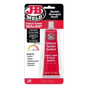 JB Weld Exhaust System Sealant - Heat-Resist Paste for Mufflers, Tailpipes, Catalytic Converters, High-Temp Sealing up to 850°F, Quick Set, Non-Shrink