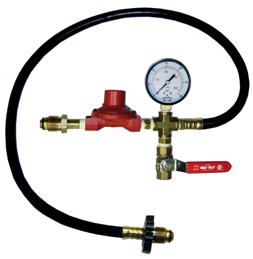 Efficient Propane Tank Purge Kit - 15 PSI Regulator, 3' Flexible Hose, Brass Adapters, C.G.A Approved Vapor Ball Valve, Fast and Reliable Tank Purging