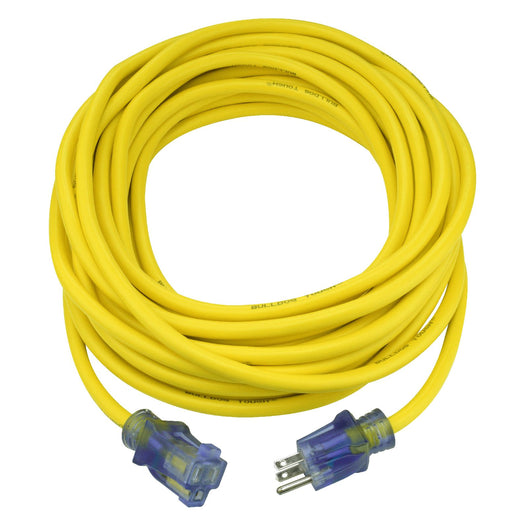 Prime Bulldog Tough® Oil Resistant Yellow Jobsite Extension Cord with Primelight® Power Indicator- Ultra Heavy Duty