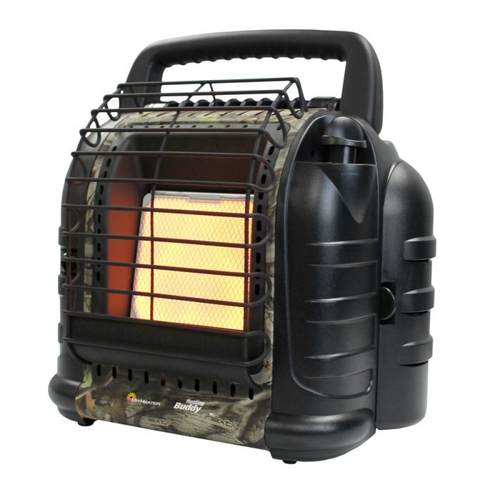 Mr. Heater MH12B Hunting Buddy Portable Heater, 6,000-12,000 BTU, Silent Electric Ignition, Safe for Enclosed Spaces, Connects to 1 or 20 lb. Cylinder