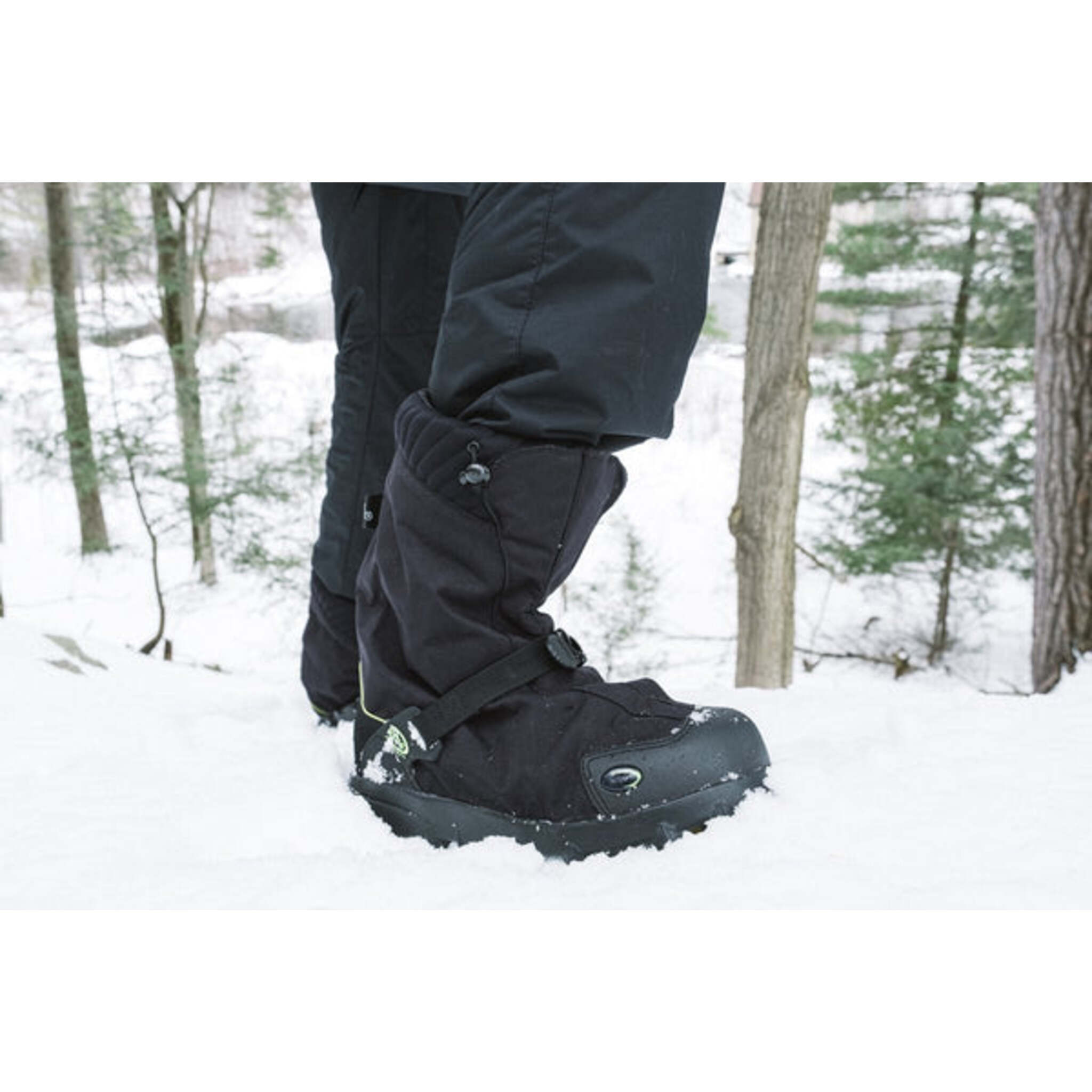NEOS Explorer Glacier Trek overshoes providing traction during snowy outdoor conditions