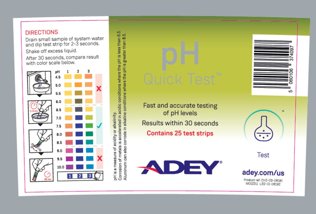 Adey pH Test Strips (25 / Canister)