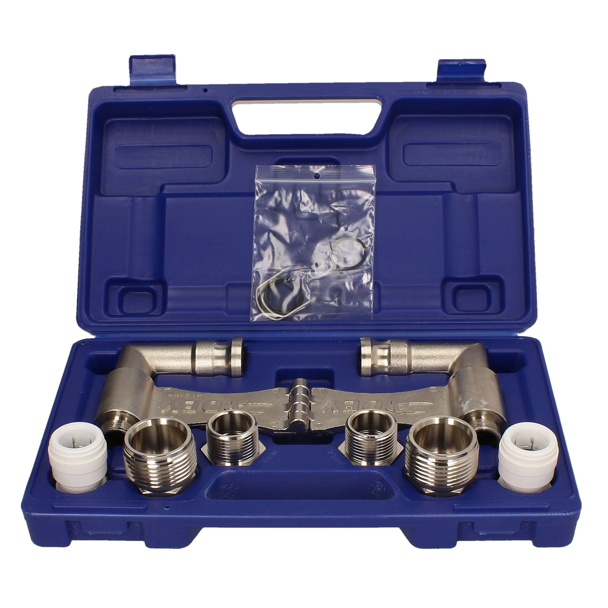 Portable MagnaCleanse filter carry case for heating system cleaning and maintenance tools