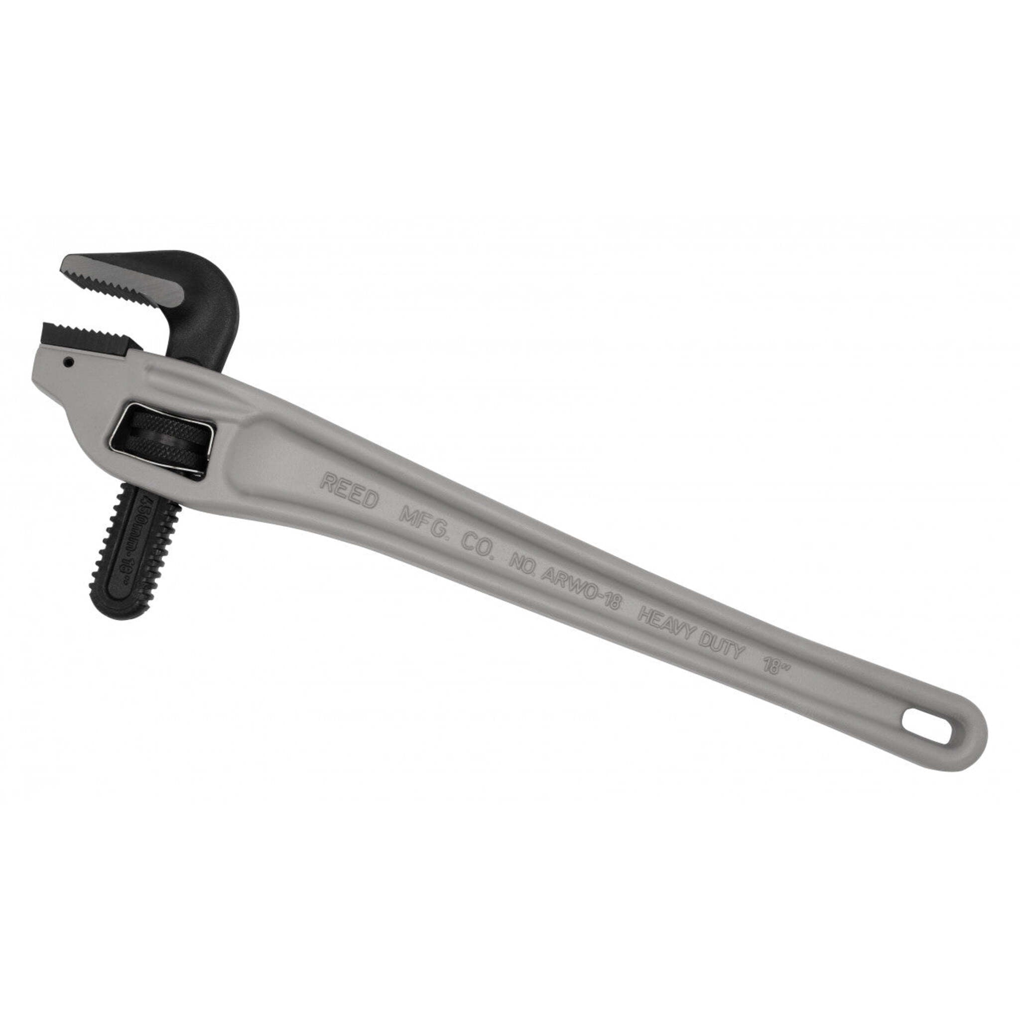 REED 90 degree offset aluminum pipe wrench shown side view