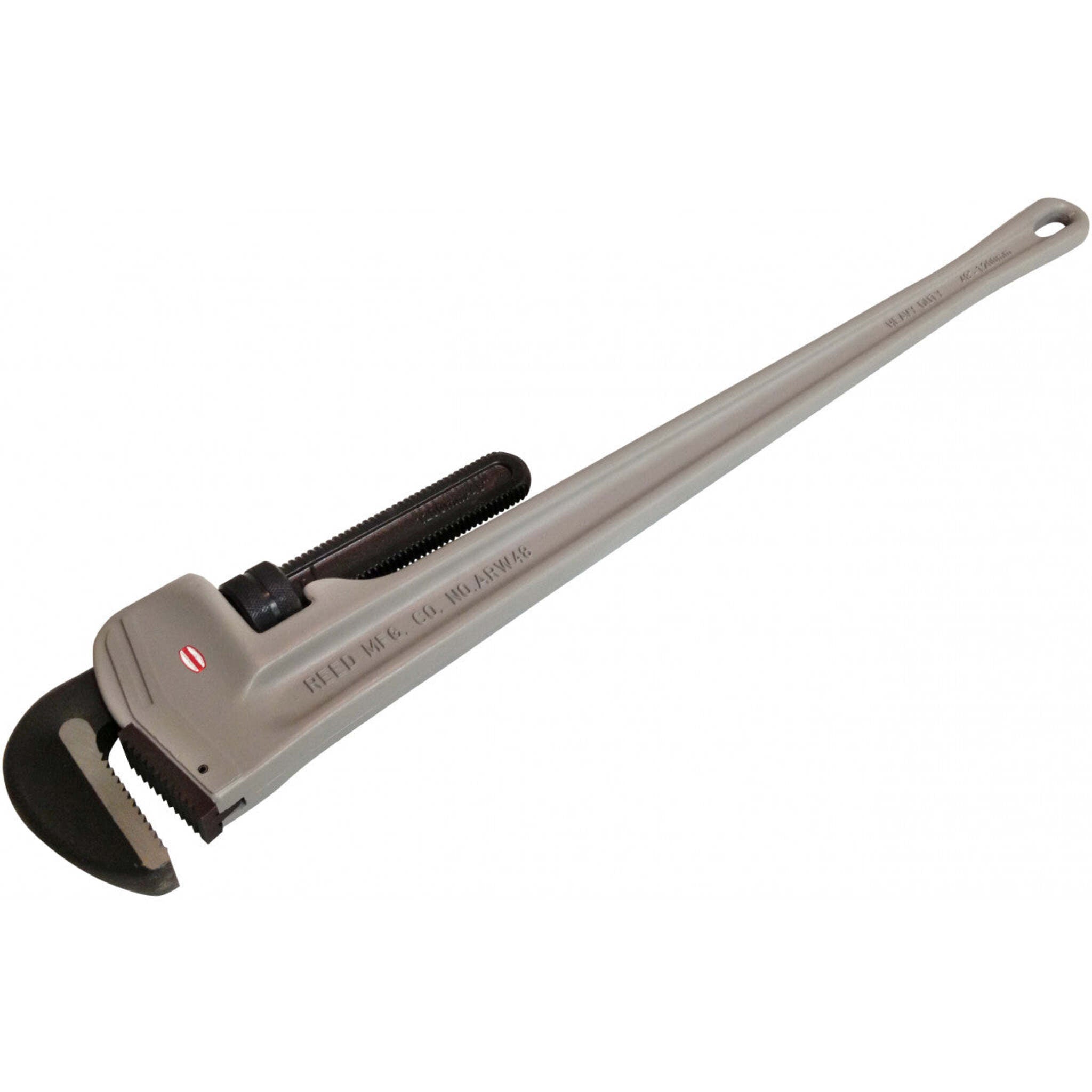 REED aluminum straight pipe wrench with extended handle for leverage