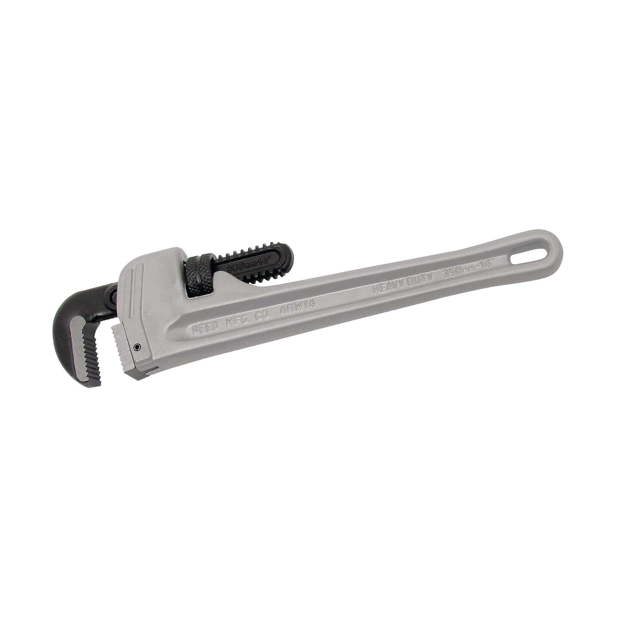 REED aluminum straight pipe wrench shown from side view