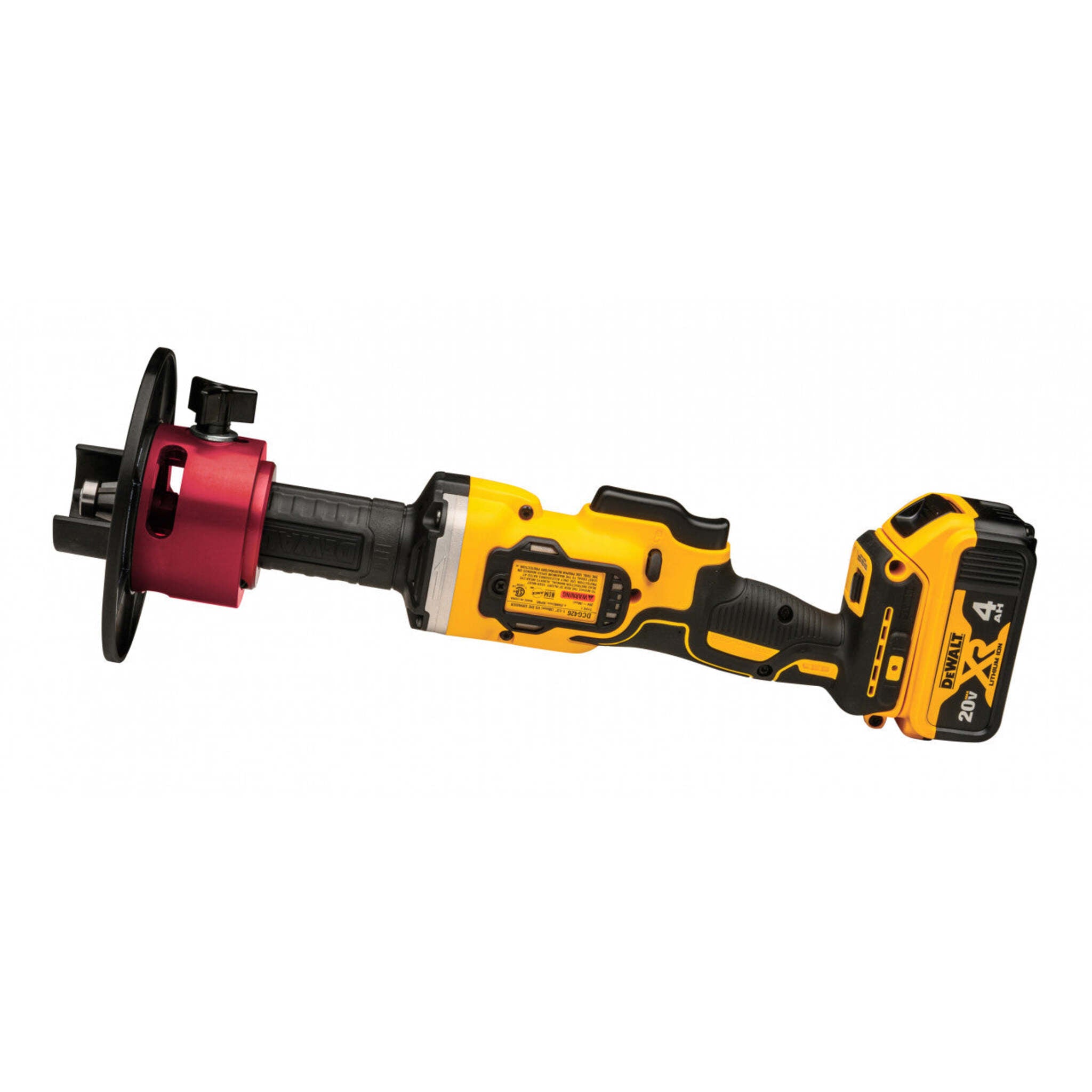 REED Bevel Boss adapter head installed on DeWalt die grinder