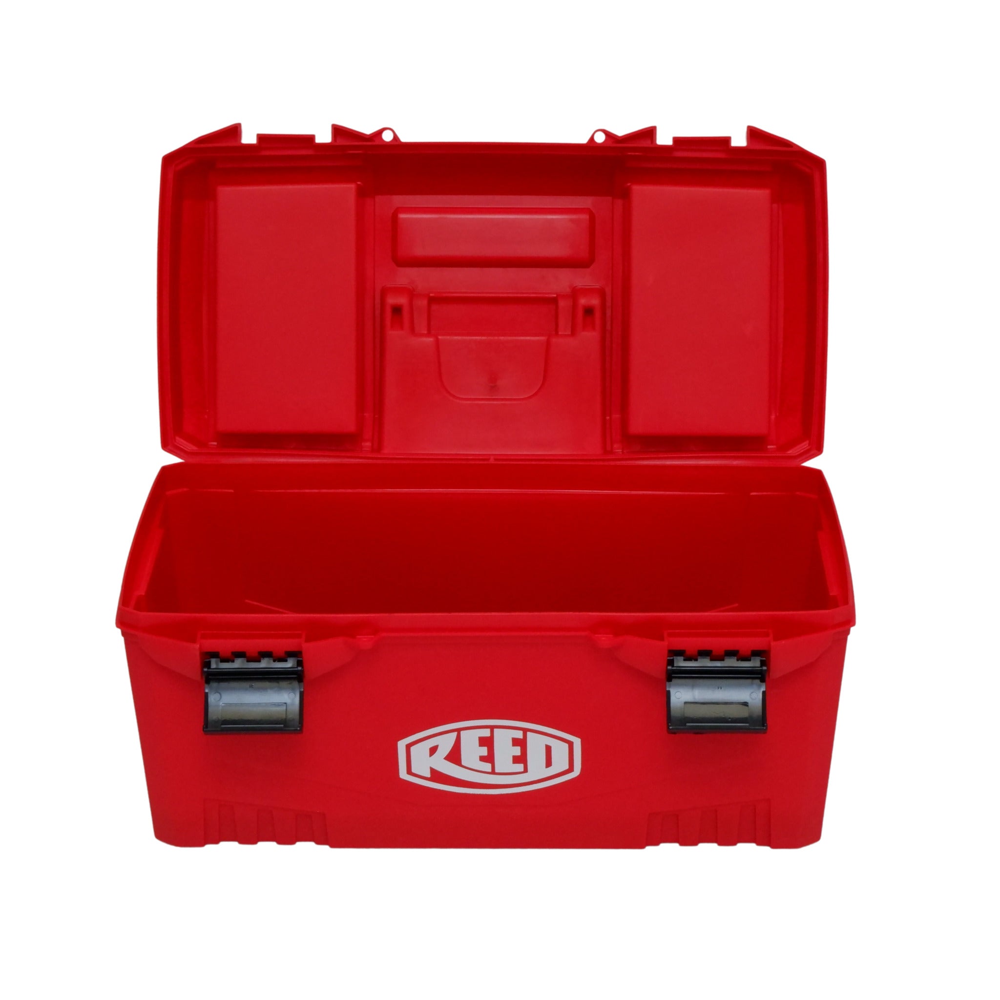 REED Bevel Boss carrying case open showing storage for beveler tools