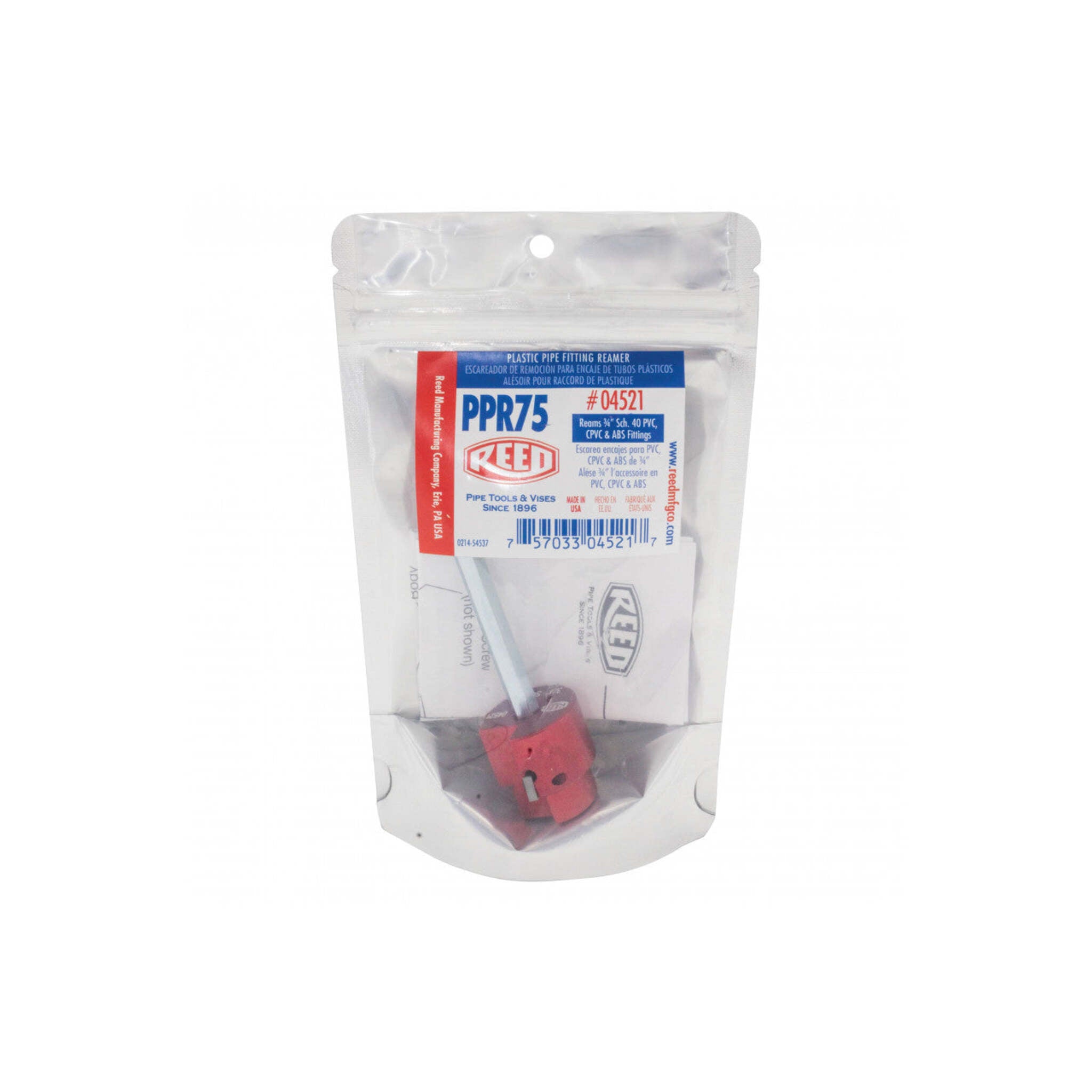 Packaged Reed Clean Ream Extreme pipe fitting reamer with accessories