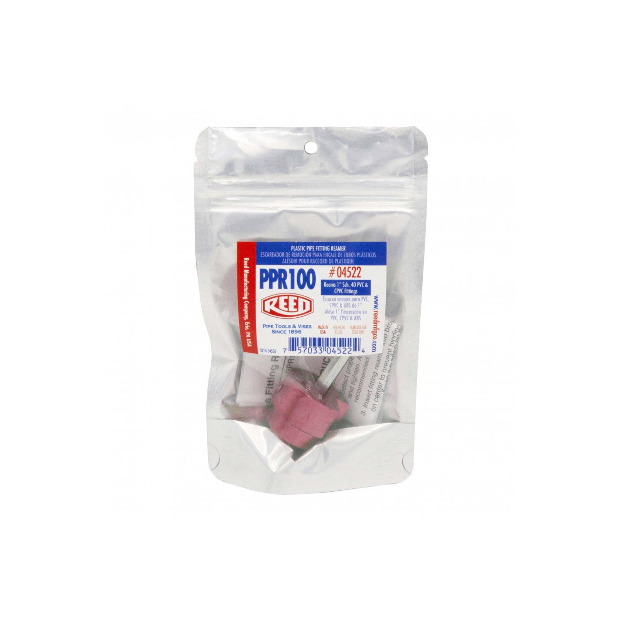 Reed Clean Ream Extreme reamer packaged for plumbing fitting repair