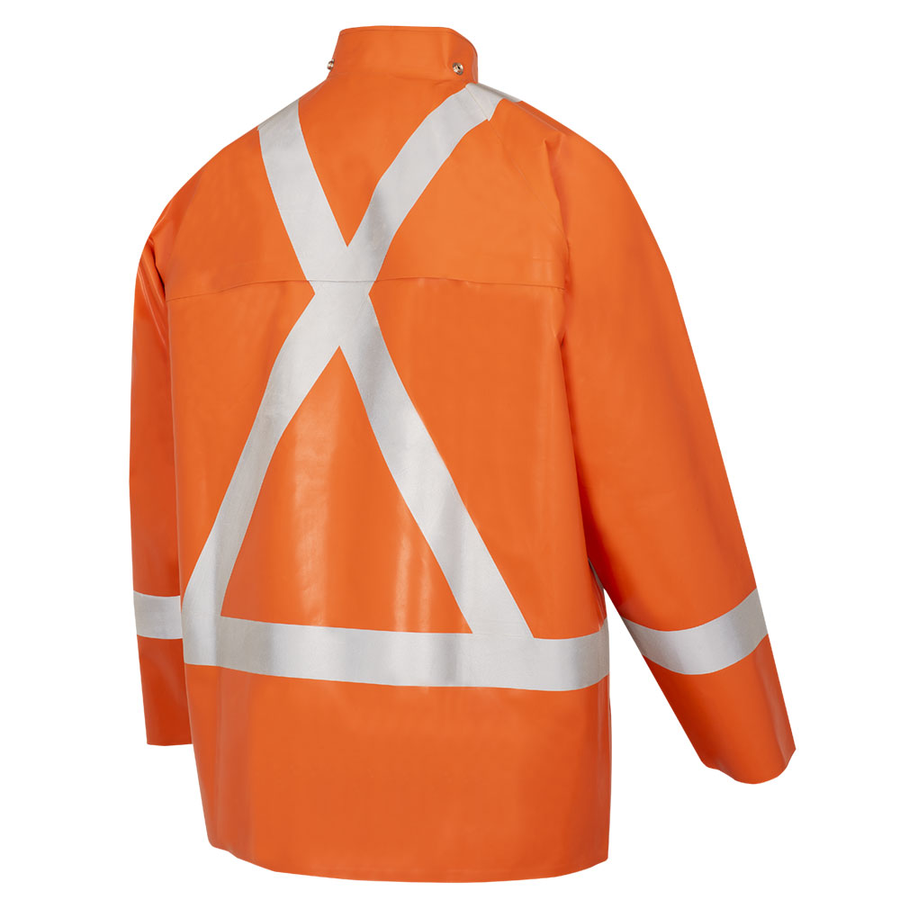 Pioneer Men's Hi-Vis FR/Arc Super-HD Safety Rain Jacket - Waterproof, Flame & Arc Resistant, Durable, Reflective, Reliable Workwear | Sizes S-4XL