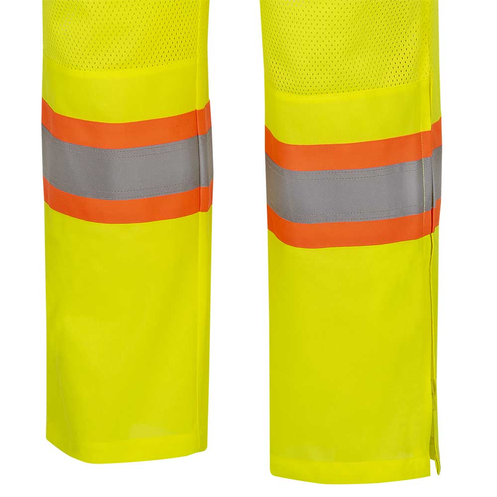 Pioneer Women's Hi Vis Traffic Safety Overalls with Startech® Reflective Tape, Moisture-Wicking Panels, 7 Pockets, Boot Access Zippers | Sizes XS-2XL