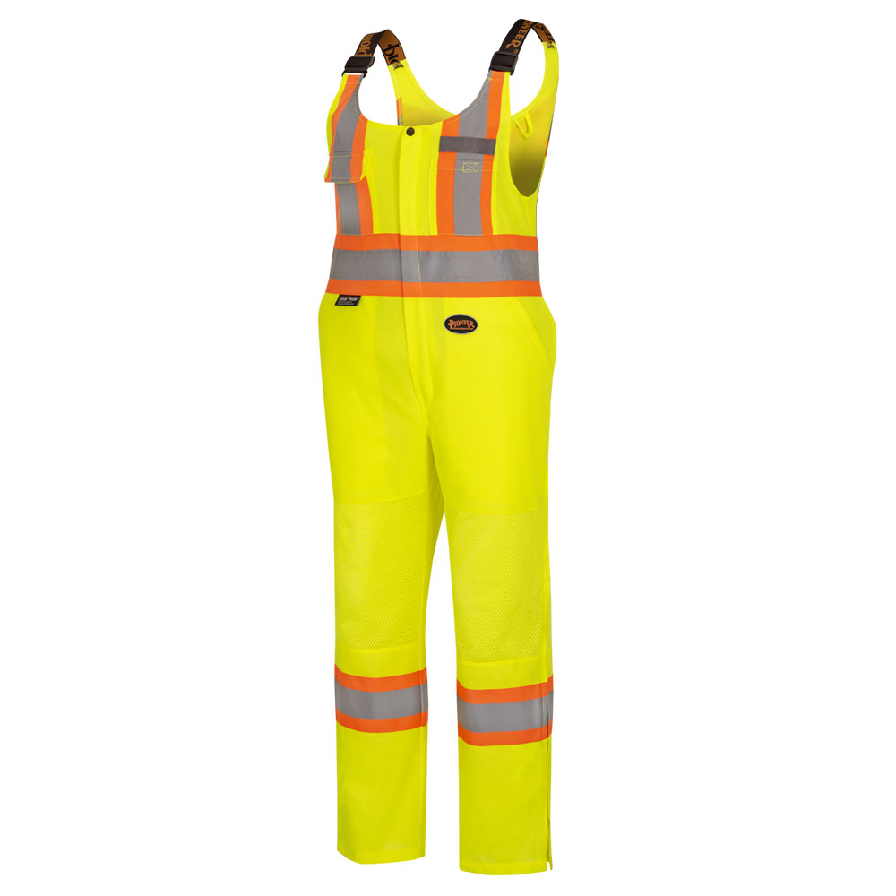 Pioneer Women's Hi Vis Traffic Safety Overalls with Startech® Reflective Tape, Moisture-Wicking Panels, 7 Pockets, Boot Access Zippers | Sizes XS-2XL