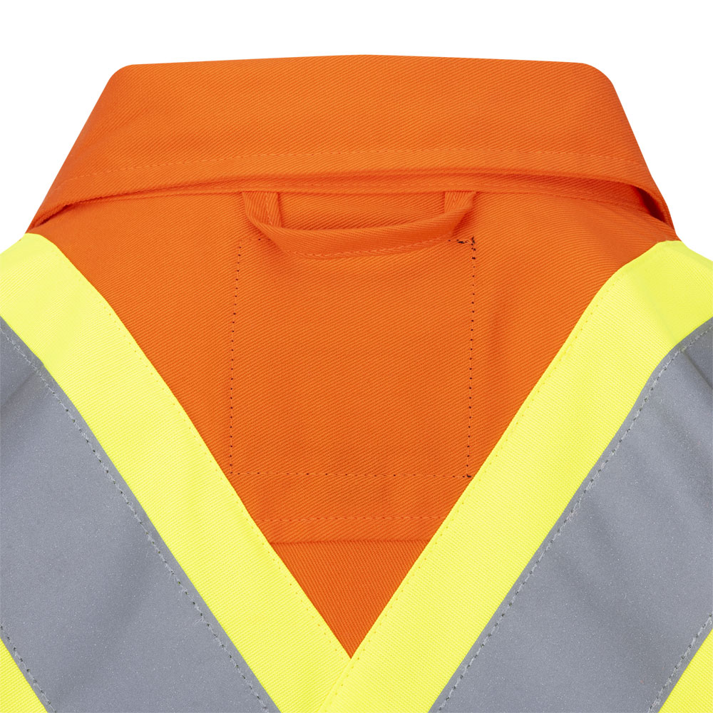 Pioneer Women's Hi-Vis Cotton Twill Long-Sleeved Safety Shirt, Button Closure, Reflective Tape – Enhanced Visibility & Comfort for Work | Sizes XS-4XL