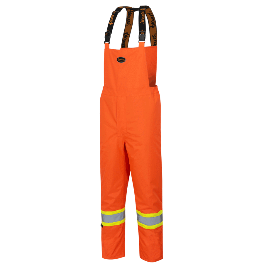 Pioneer Men's Hi Vis Winter Bib Pants 300D Oxford CSA Poly Insulated Waterproof Reflective 5053| Limited Sizes