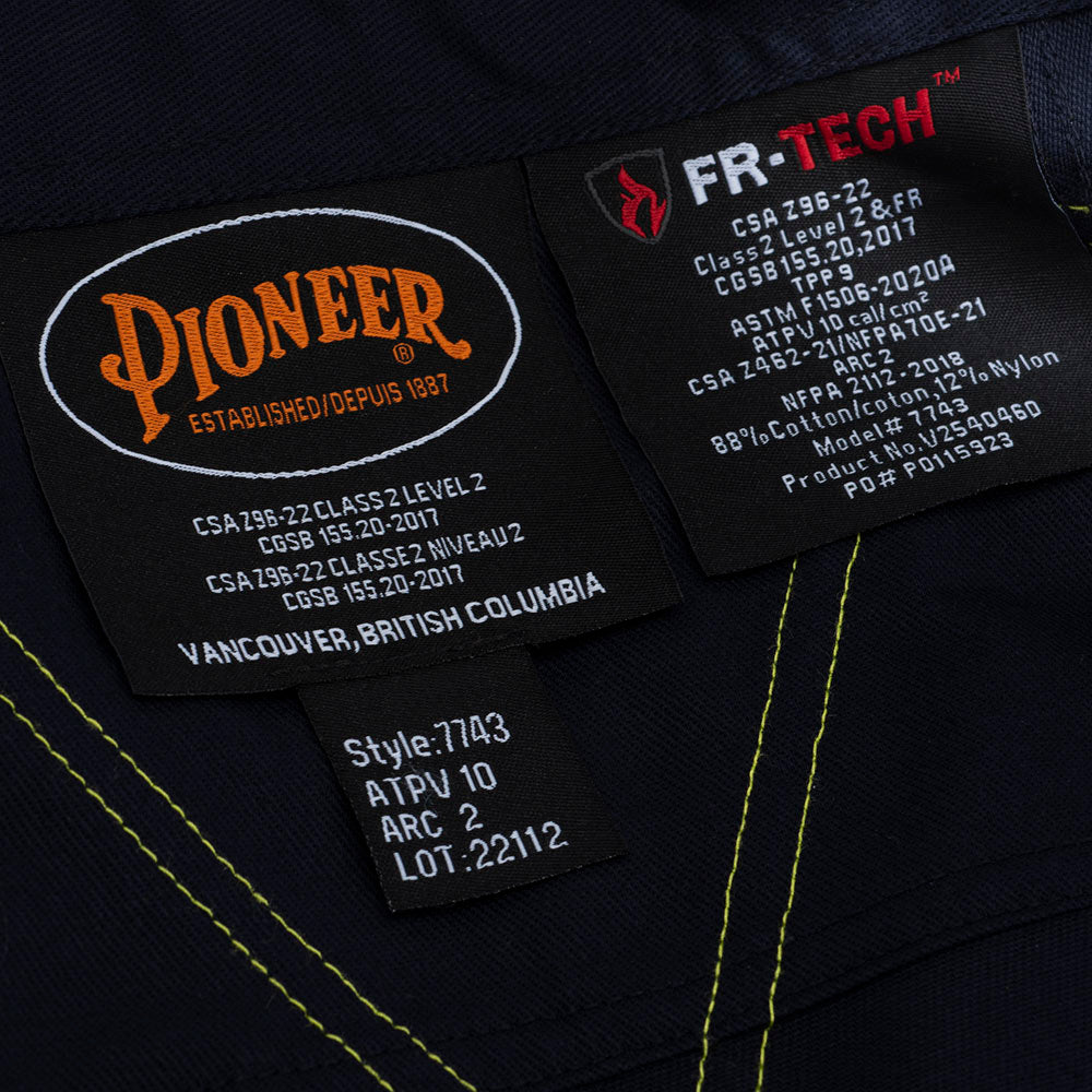 Pioneer Men's FR-TECH® 88/12 7oz Flame Resistant Safety Shirt Sizes S-5XL