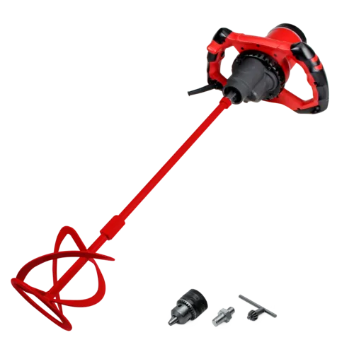 RUBIMIX-9 N Mortar Mixer – 1200W, 2-Speed 0–810 RPM Electric Paddle Mixer for Mortar, Cement, Resin & Paint | 13.2 Lb Capacity | M14 Thread Compatible