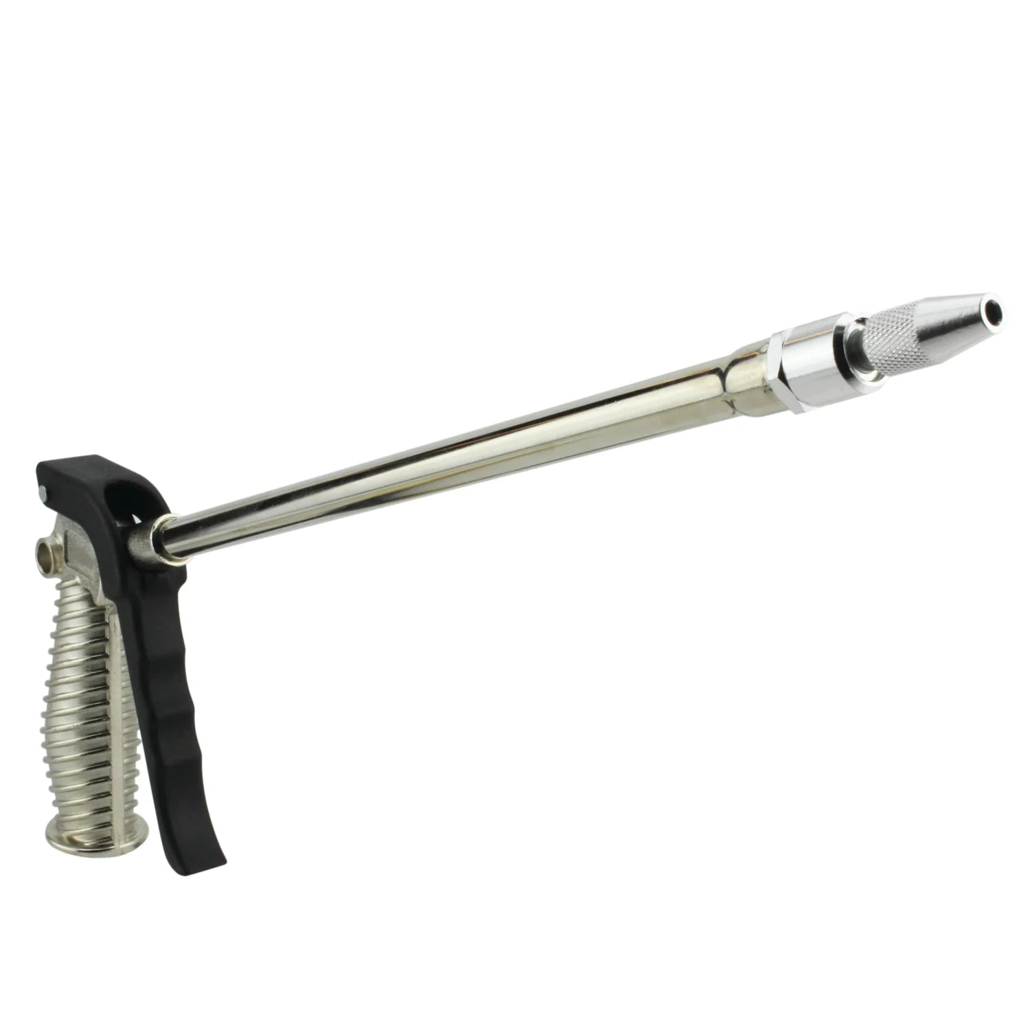 Milton Turbo Pistol Grip Blow Gun - 10" Extended Reach, Adjustable Nozzle, 40 CFM, 230 Max PSI, OSHA Safety Certified, Durable Aluminum Body, 3/8" NPT