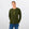Man wearing Stanfield's 1328 heritage heavy weight wool henley in alpine green, front view