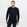 Man wearing Stanfield's 1328 heritage heavy weight wool henley in midnight blue, front view