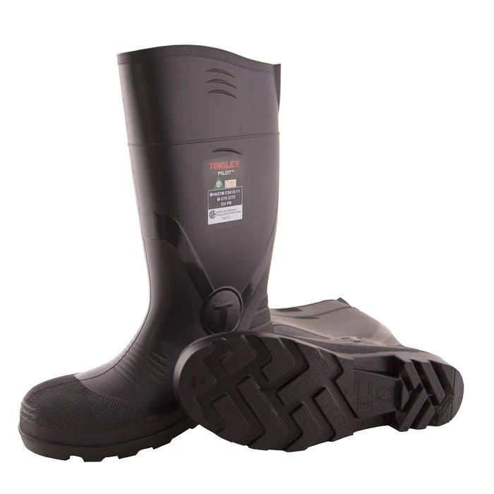 Tingley Pilot™ 31341 Safety Toe Puncture-Resistant Knee Boot | Waterproof, 15" Height, CSA Z195-14 Certified, Electric Shock Resist, Self-Clean Outsole