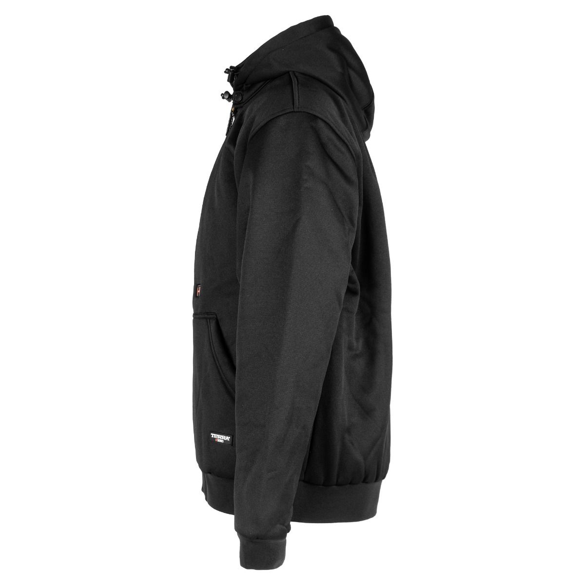Terra Men's Black Heated Zip-Front Hoodie with Detachable Hood and Battery