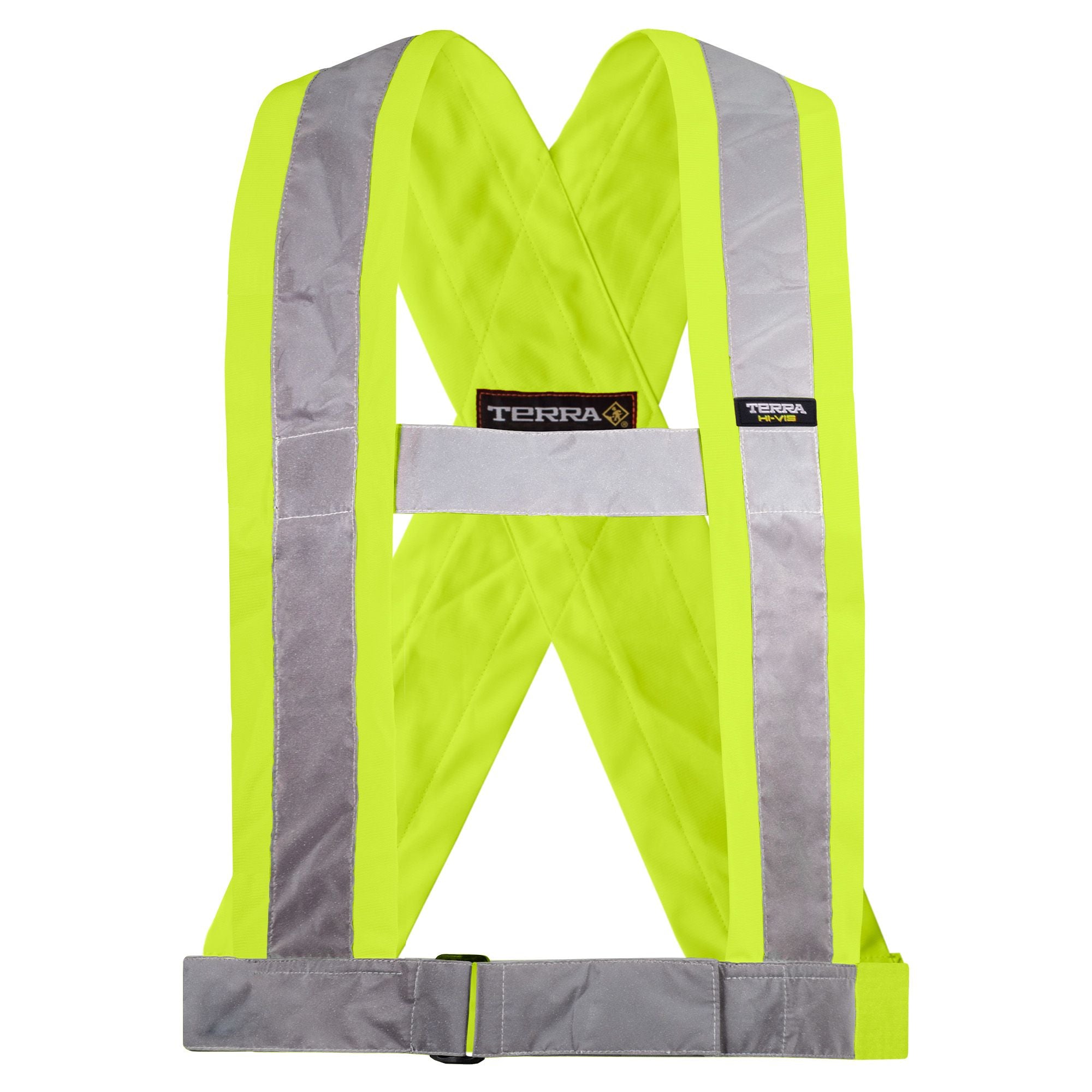 Terra Hi-Vis 4-Inch Safety Sash Traffic Harness with Adjustable Waist One Size Fits All