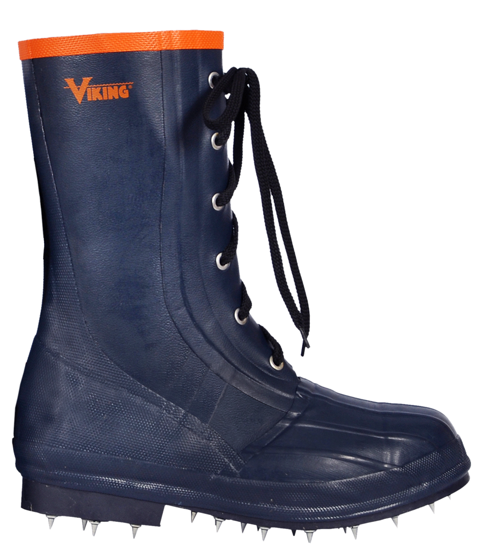 Viking® VW56 Soft Toe Spiked Sole Forester® Boots - SBR Rubber, Highly Chemical Resistant, Reinforced Heel, Caulked Sole, Ultra Flexible