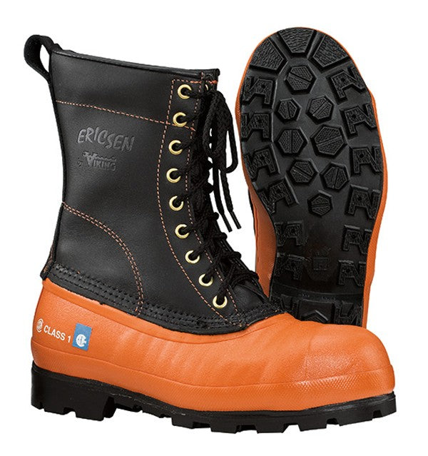 Viking® VW76-1 Ericsen® Waterproof Forestry Work Boots with Steel Toe, Chemical & Abrasion-Resistant NBR Lug Sole, and Ice Stud Compatibility