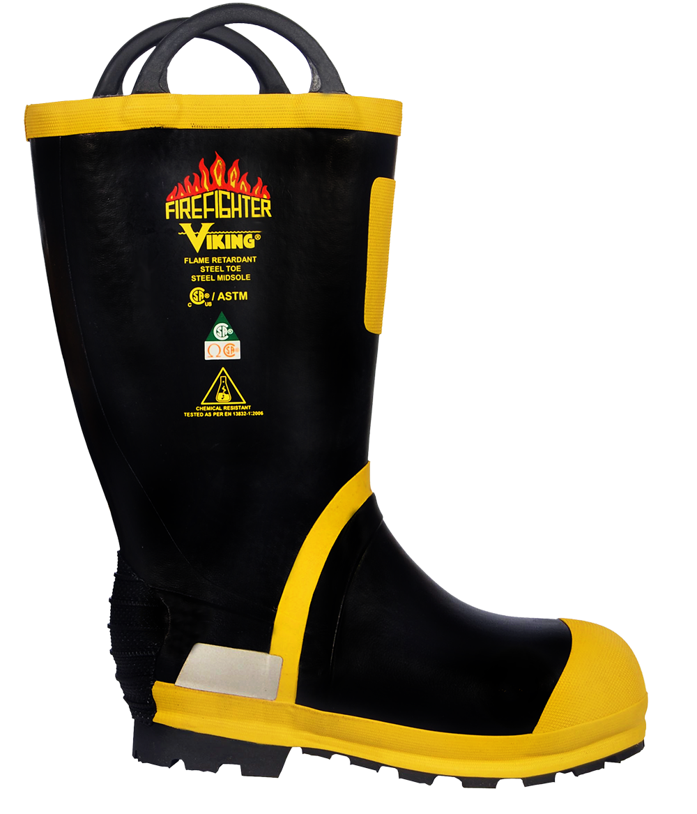 Viking VW90 Firefighter® Felt Lined Boots - Flame Retardant, 14" Height, Steel Toe, NFPA & CSA Certified, Elec Shock + Chemical Resistant | Sizes 5-14