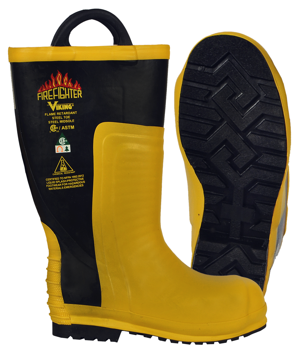 Viking VW91 Firefighter® Chainsaw Boots - Flame + Chemical-Resistant, 16" Height, Steel Toe, CSA & NFPA Certified, Class 3 Protection | Sizes 5-15