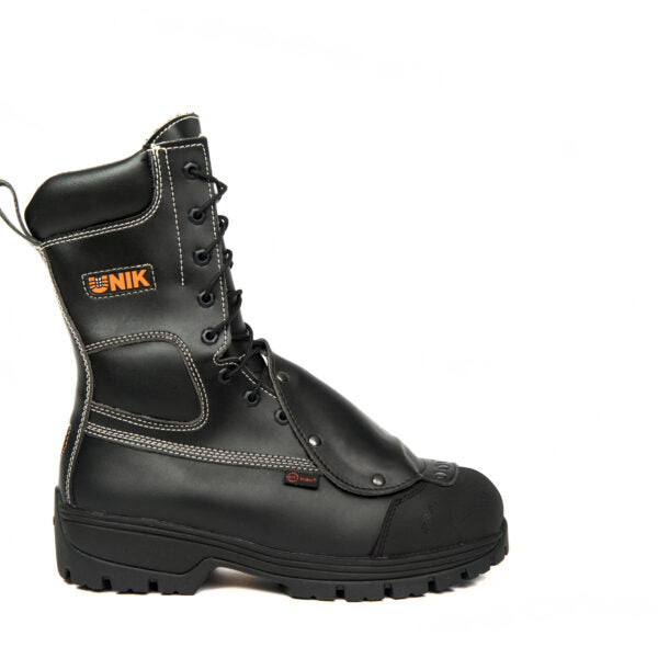 Unik Men's Safety Work Boots Terminator 10" Tecno Fiber Chemical Resistant Waterproof with External Rigid Metguard | Sizes 4-14