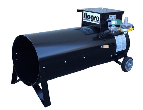 Flagro F-400T Propane/Natural Gas Direct Fired Heater | 400,000 BTU, Auto Temperature Control, Dual Fuel, Environmentally Friendly