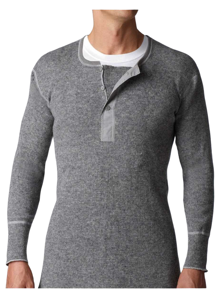 Stanfield's 1315 Heavy Weight Wool Long Sleeve Shirt | Grey | Sizes S - 3XL Work Wear - Cleanflow